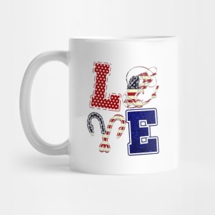 Love Fishing 4th Of July Shirt Independence Day Gift Mug